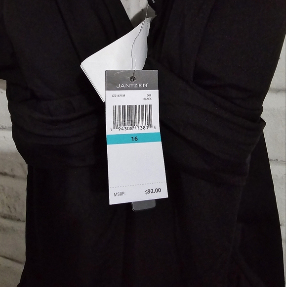 NEW Jantzen One Piece Swimsuit Black size 16 - Picture 6 of 7